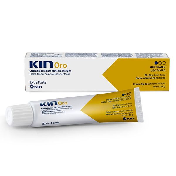 Creme Fixador para Próteses Dentárias Kin Oro Extra Forte 45g
